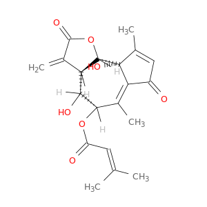 2-Butenoic acid,3-methyl-,(3aR,4R,5R,9aR,9bS)-2,3,3a,4,5,7,9a,9b-octahydro-4,9a-dihydroxy-6,9-dimethyl-3-methylene-2,7-dioxoazuleno[4,5-b]furan-5-ylester