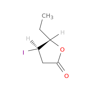 2(3H)-Furanone, 5-ethyldihydro-4-iodo-, trans-