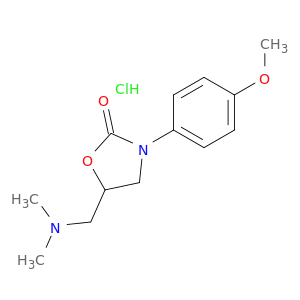 2-Oxazolidinone,5-[(dimethylamino)methyl]-3-(4-methoxyphenyl)-, hydrochloride (1:1)