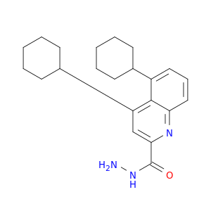2-Quinolinecarboxylic acid, 4,5-dicyclohexyl-, hydrazide