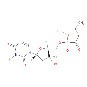 Uridine, 2'-deoxy-,5'-[methyl (ethoxycarbonyl)phosphonate] (9CI)