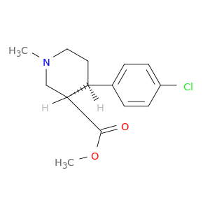 3-Piperidinecarboxylicacid, 4-(4-chlorophenyl)-1-methyl-, methyl ester, (3R,4R)-rel-