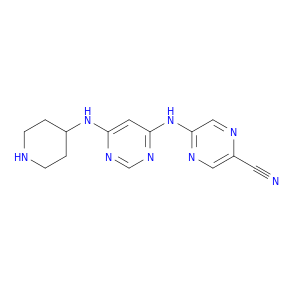 5-((6-(Piperidin-4-ylamino)pyrimidin-4-yl)amino)pyrazine-2-carbonitrile