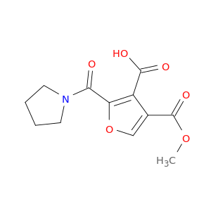 4-(methoxycarbonyl)-2-(pyrrolidin-1-ylcarbonyl)furan-3-carboxylic acid