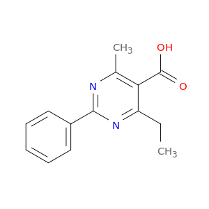 5-Pyrimidinecarboxylic acid, 4-ethyl-6-methyl-2-phenyl-