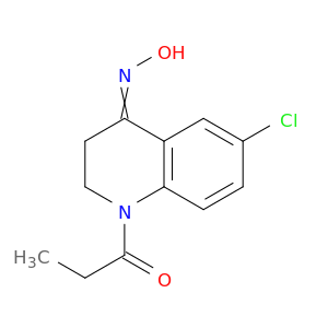 2,3-DIHYDRO-6-CHLORO-1-(1-OXOPROPYL)-4-1H-QUINOLINONE 4-OXIME