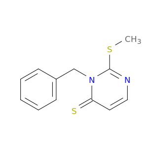 4(3H)-Pyrimidinethione, 2-(methylthio)-3-(phenylmethyl)-