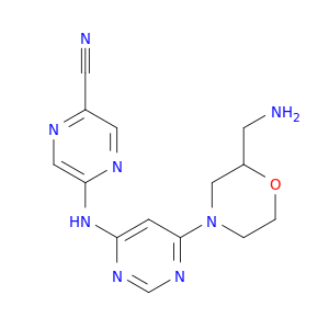 5-((6-(2-(Aminomethyl)morpholino)pyrimidin-4-yl)amino)pyrazine-2-carbonitrile