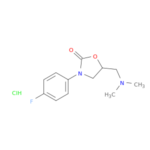 2-Oxazolidinone,5-[(dimethylamino)methyl]-3-(4-fluorophenyl)-, hydrochloride (1:1)
