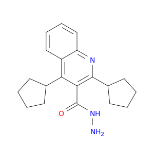 3-Quinolinecarboxylic acid, 2,4-dicyclopentyl-, hydrazide