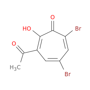 2,4,6-Cycloheptatrien-1-one, 3-acetyl-5,7-dibromo-2-hydroxy-