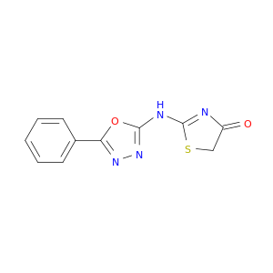 4(5H)-Thiazolone, 2-[(5-phenyl-1,3,4-oxadiazol-2-yl)amino]-