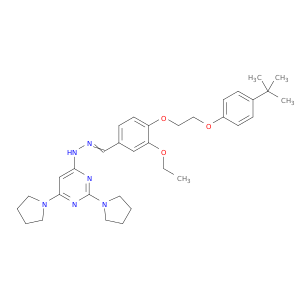N-[[3-ETHOXY-4-[2-(4-TERT-BUTYLPHENOXY)ETHOXY]PHENYL]METHYLIDENEAMINO]-2,6-DIPYRROLIDIN-1-YL-PYRIMIDIN-4-AMINE