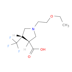 (3S,4S)-1-(2-Ethoxyethyl)-4-(trifluoromethyl)-pyrrolidine-3-carboxylic Acid