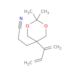 1,3-Dioxane-5-propanenitrile, 2,2-dimethyl-5-(1-methylene-2-propenyl)-