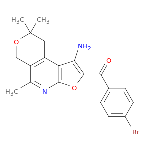 Methanone, (1-amino-8,9-dihydro-5,8,8-trimethyl-6H-furo(2,3-b)pyrano(4,3-d)pyridin-2-yl)(4-bromophenyl)-