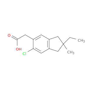 1H-Indene-5-acetic acid, 6-chloro-2-ethyl-2,3-dihydro-2-methyl-