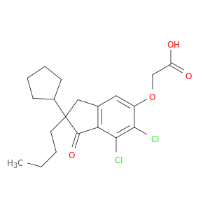 Acetic acid,2-[(2-butyl-6,7-dichloro-2-cyclopentyl-2,3-dihydro-1-oxo-1H-inden-5-yl)oxy]-