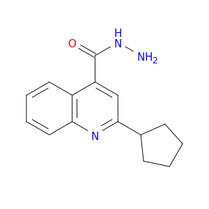 4-Quinolinecarboxylic acid, 2-cyclopentyl-, hydrazide