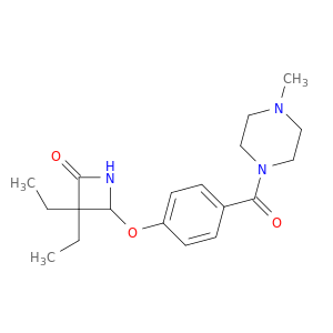 2-AZETIDINONE, 3,3-DIETHYL-4-[4-[(4-METHYL-1-PIPERAZINYL)CARBONYL]PHENOXY]-