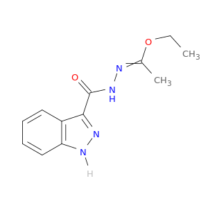 N-(1-ETHOXYETHYLIDENEAMINO)-1H-INDAZOLE-3-CARBOXAMIDE