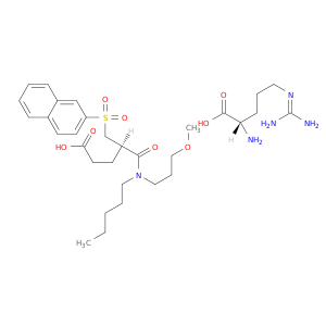(2S)-2-amino-5-(diaminomethylideneamino)pentanoic acid; (4R)-4-(3-methoxypropyl-pentyl-carbamoyl)-5-naphthalen-2-ylsulfonyl-pentanoic acid