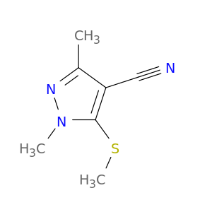 1,3-dimethyl-5-(methylsulfanyl)-1H-pyrazole-4-carbonitrile