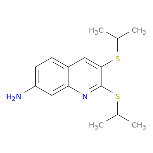 7-Quinolinamine, 2,3-bis[(1-methylethyl)thio]-