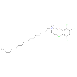 1-十六烷烷烃,N-乙基-N,N-二甲基-,盐,2,3,5,6-四氯苯酚(1：1)