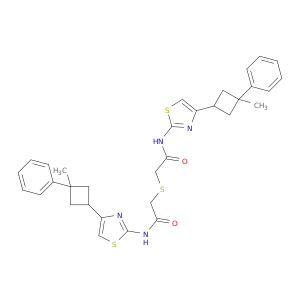 Acetamide, 2,2'-thiobis[N-[4-(3-methyl-3-phenylcyclobutyl)-2-thiazolyl]-