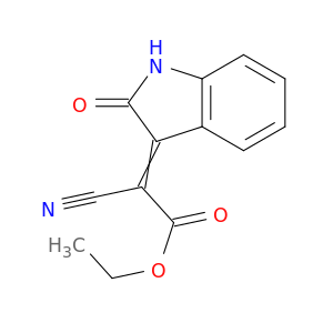 Acetic acid,2-cyano-2-(1,2-dihydro-2-oxo-3H-indol-3-ylidene)-, ethyl ester