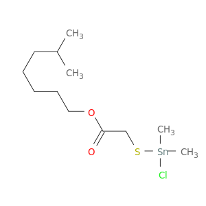 Acetic acid, [(chlorodimethylstannyl)thio]-, 6-methylheptyl ester