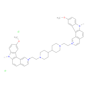 7H-Pyrido[4,3-c]carbazolium,2,2'-([4,4'-bipiperidine]-1,1'-diyldi-2,1-ethanediyl)bis[10-methoxy-