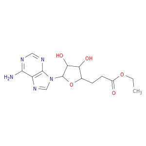 ETHYL 3-[5-(6-AMINOPURIN-9-YL)-3,4-DIHYDROXY-OXOLAN-2-YL]PROPANOATE
