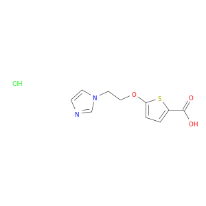 2-Thiophenecarboxylicacid, 5-[2-(1H-imidazol-1-yl)ethoxy]-, hydrochloride (1:1)