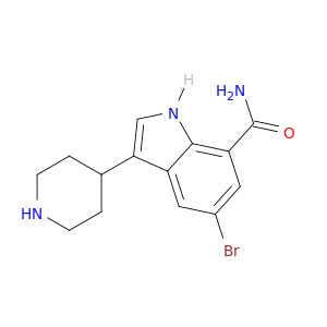 1H-Indole-7-carboxamide, 5-bromo-3-(4-piperidinyl)-