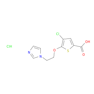 2-Thiophenecarboxylicacid, 4-chloro-5-[2-(1H-imidazol-1-yl)ethoxy]-, hydrochloride (1:1)