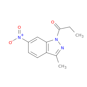 1H-Indazole, 3-methyl-6-nitro-1-(1-oxopropyl)-