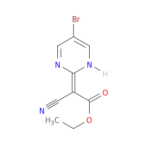 Acetic acid, (5-bromo-2(1H)-pyrimidinylidene)cyano-, ethyl ester, (E)-