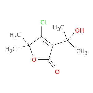 2(5H)-Furanone, 4-chloro-3-(1-hydroxy-1-methylethyl)-5,5-dimethyl-