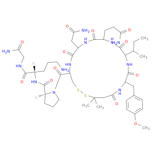 Oxytocin,1-(3-mercapto-3-methylbutanoic acid)-2-(O-methyl-L-tyrosine)-8-L-ornithine-(9CI)
