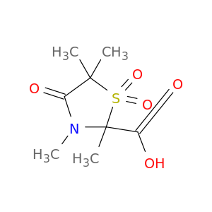 2-Thiazolidinecarboxylicacid, 2,3,5,5-tetramethyl-4-oxo-, 1,1-dioxide