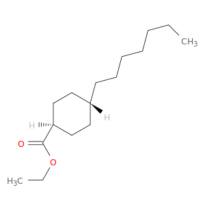 Cyclohexanecarboxylic acid, 4-heptyl-, ethyl ester, trans-