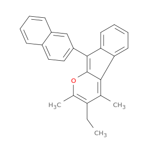 Indeno[2,1-b]pyran, 3-ethyl-2,4-dimethyl-9-(2-naphthalenyl)-