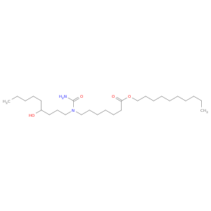 Heptanoic acid, 7-[(aminocarbonyl)(4-hydroxynonyl)amino]-, decyl ester