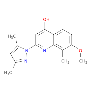4-Quinolinol, 2-(3,5-dimethyl-1H-pyrazol-1-yl)-7-methoxy-8-methyl-