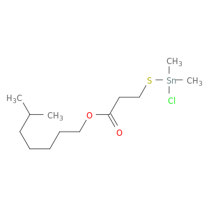 Propanoic acid, 3-[(chlorodimethylstannyl)thio]-, 6-methylheptyl ester
