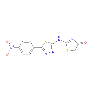 4(5H)-Thiazolone, 2-[[5-(4-nitrophenyl)-1,3,4-thiadiazol-2-yl]amino]-