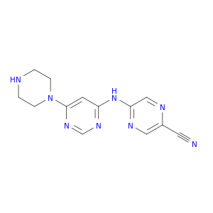 5-((6-(Piperazin-1-yl)pyrimidin-4-yl)amino)pyrazine-2-carbonitrile