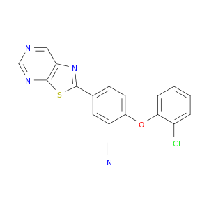 Benzonitrile, 2-(2-chlorophenoxy)-5-thiazolo[5,4-d]pyrimidin-2-yl-